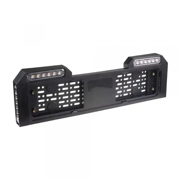 4x PREDATOR 6x4W LED pod SPZ, 12-24V, prohnuté, oranžové, ECE R65 - Expresní doručení